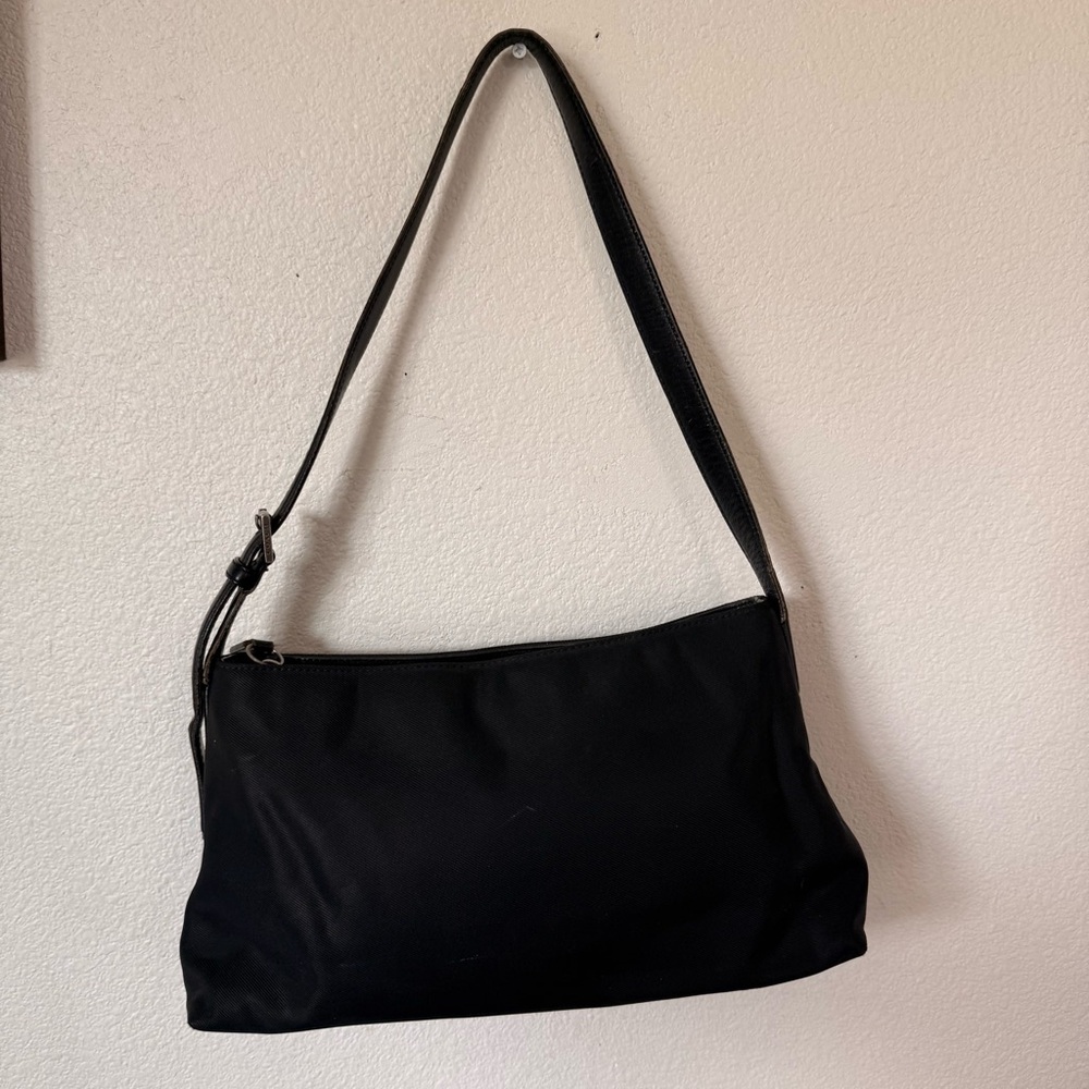Vintage Coach 7406 Mercer Zip Shoulder Bag Black Fabric w/ Black leather accents - Picture 2 of 9